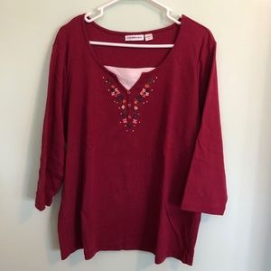 I.b. diffusion burgundy top